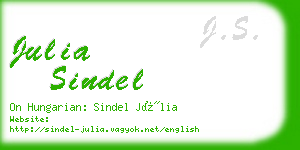 julia sindel business card